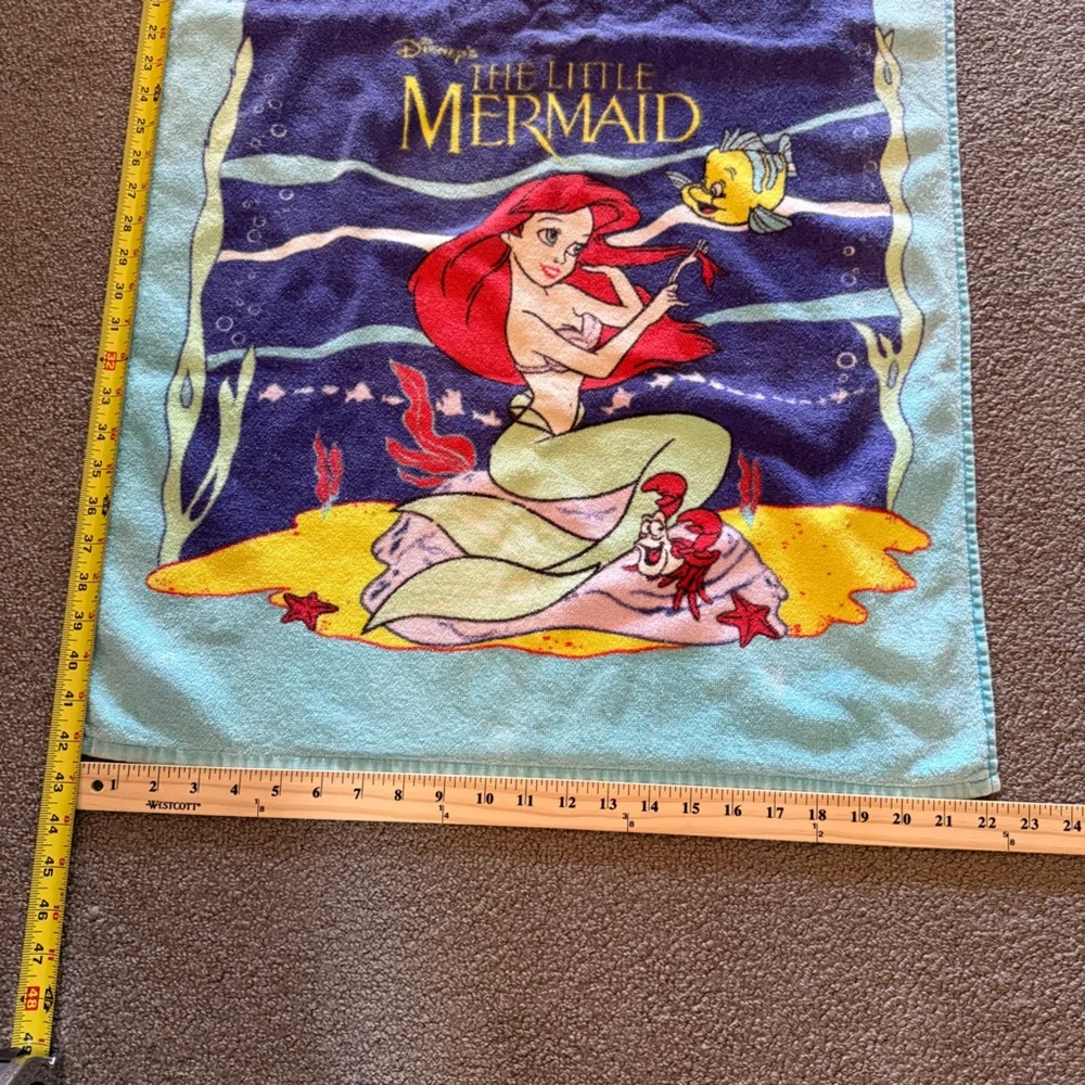 VTG Disney The Little Mermaid 90's Kids Beach Towel‎ Jay Franco & Sons
